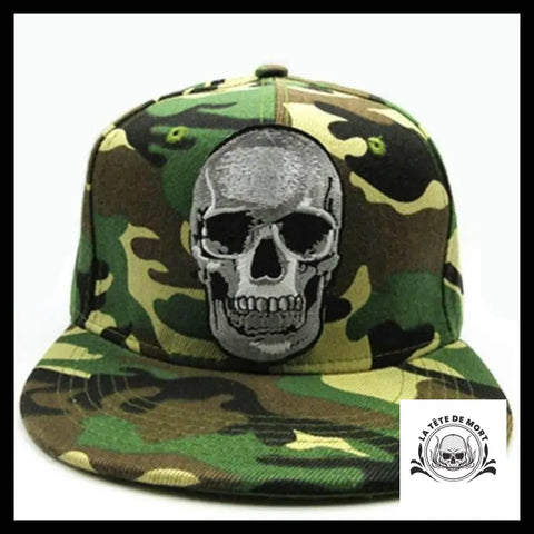 Casquette Tête de Mort Sourire D’enfer Camouflage