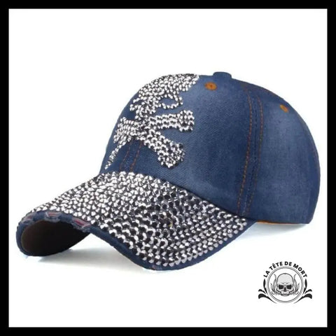 Casquette Tête de Mort Strass Jean Chambray