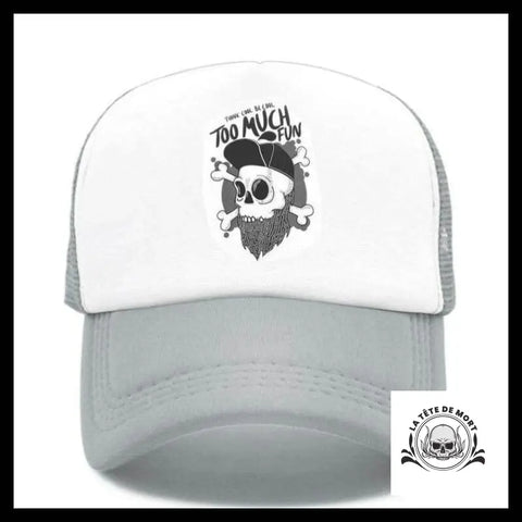 Casquette Tête de Mort Too Much Grise
