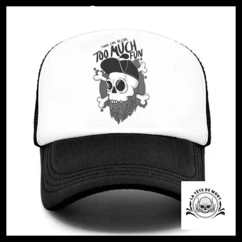 Casquette Tête de Mort Too Much Noire