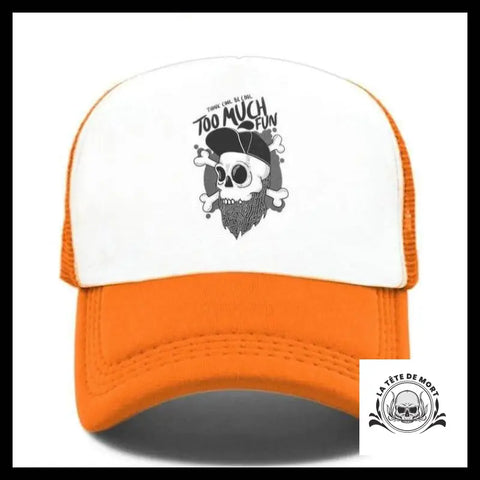 Casquette Tête de Mort Too Much Orange