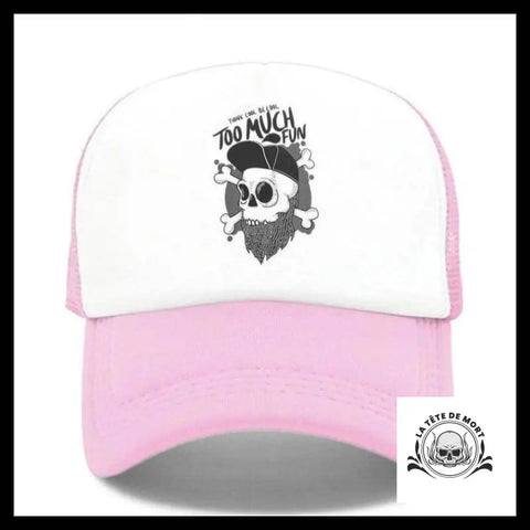Casquette Tête de Mort Too Much Rose