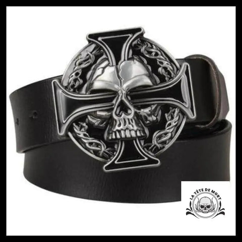 Ceinture Tête de Mort Croix