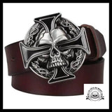 Ceinture Tête de Mort Croix