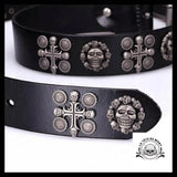 Ceinture Tête de Mort Croix