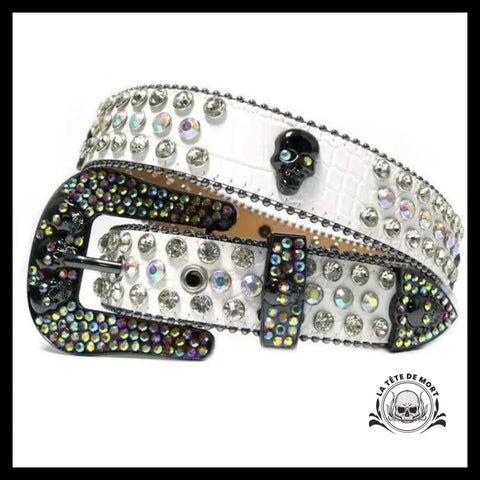 Ceinture Tête de Mort Diamant