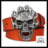 Ceinture Tête de Mort en feu