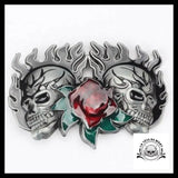 Ceinture Tête de Mort Flamme