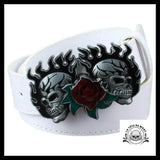 Ceinture Tête de Mort Flamme