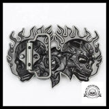 Ceinture Tête de Mort Flamme