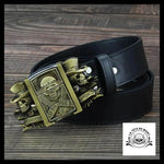 Ceinture Tête de Mort Gangster avec Boucle Incluant Briquet
