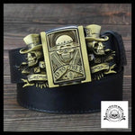 Ceinture Tête de Mort Gangster avec Boucle Incluant Briquet