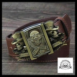 Ceinture Tête de Mort Gangster avec Boucle Incluant Briquet