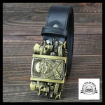 Ceinture Tête de Mort Gangster avec Boucle Incluant Briquet