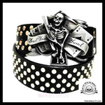 Ceinture Tête de Mort Rock Faucheuse Rieuse
