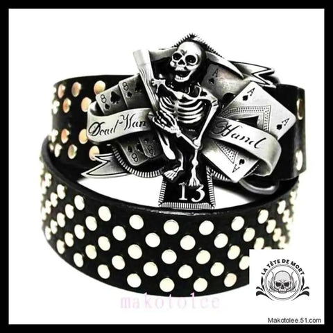 Ceinture Tête de Mort Rock Faucheuse Rieuse