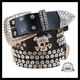 Ceinture Tête de Mort Strass