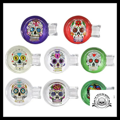 Cendrier Tête de Mort en Verre fait Main