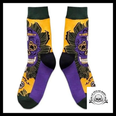 Chaussette Crâne Artistique