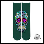 Chaussette Crâne Vert