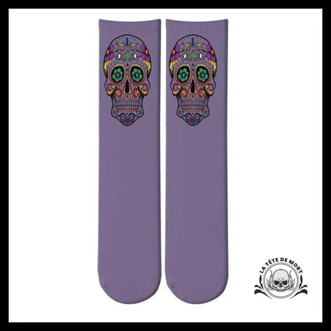 Chaussette Crâne Violet