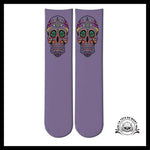 Chaussettes Tête de Mort Calavera Violet
