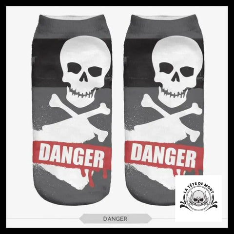 Chaussettes Tête de Mort Crâne Danger