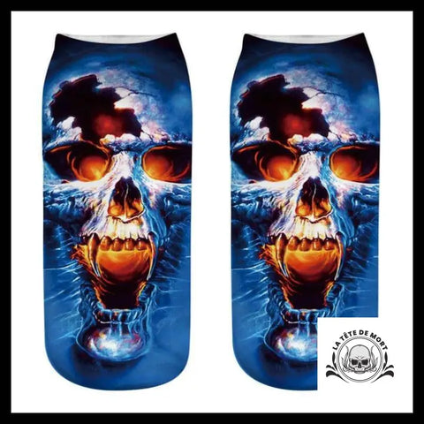 Chaussettes Tête de Mort Crâne Fissure