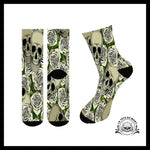 Chaussettes Tête de Mort Crânes Beige