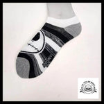Chaussettes Tête de Mort Mr Jack Rayures Noir et Blanc