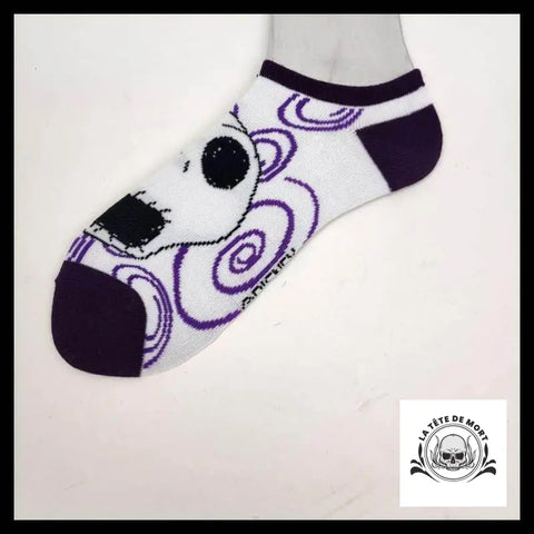 Chaussettes Tête de Mort Mr Jack Spirales Violet