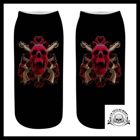 Chaussettes Tête de Mort Pistolets