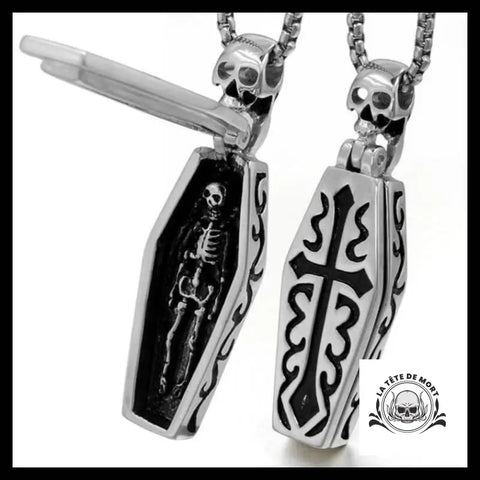 Collier Tête de Mort Cercueil