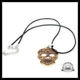 Collier Tête de Mort Charme Mexicain Dore
