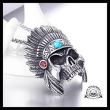 Collier Tête de Mort Chef Indien