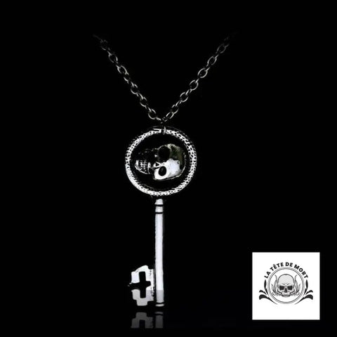 Collier Tête de Mort Cle Malefique