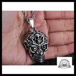 Collier Tête de Mort Femme (Acier)
