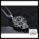 Collier Tête de Mort Femme (Acier)