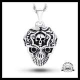 Collier Tête de Mort Femme (Acier)