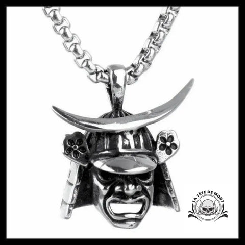 Collier Tête de Mort Guerrier Samouraï