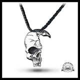 Collier Tête de Mort Homme (Cuir)