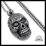 Collier Tête de Mort Mexicaine (Acier)