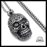 Collier Tête de Mort Mexicaine (Acier)