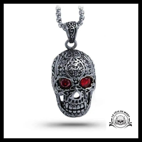 Collier Tête de Mort Mexicaine (Acier)