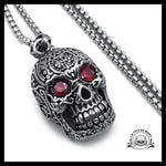 Collier Tête de Mort Mexicaine (Acier)