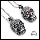 Collier Tête de Mort Mexicaine (Acier)