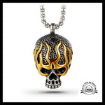 Collier Tête de Mort Or (Acier)
