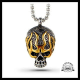 Collier Tête de Mort Or (Acier)
