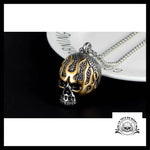 Collier Tête de Mort Or (Acier)