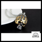 Collier Tête de Mort Or (Acier)